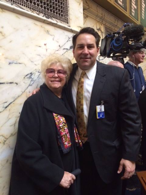 Johnny with his mother