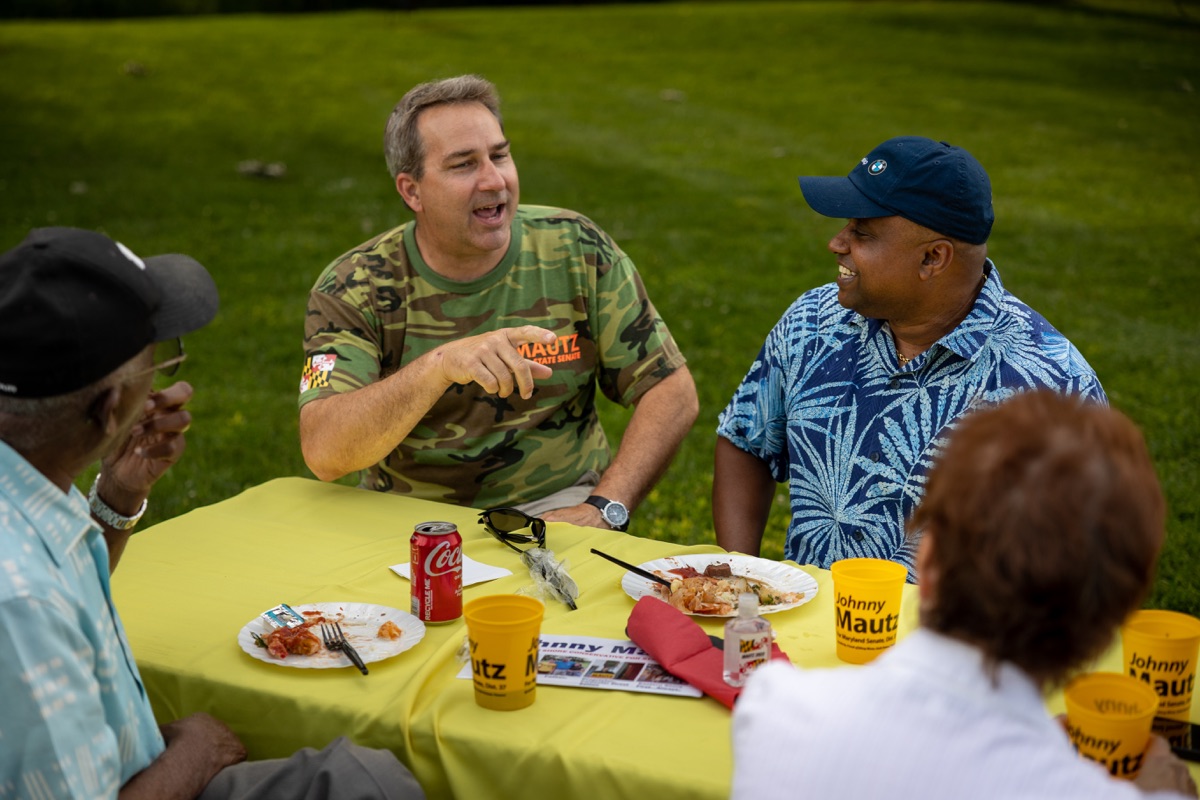 State Senator Mautz with working families on the Eastern Shore