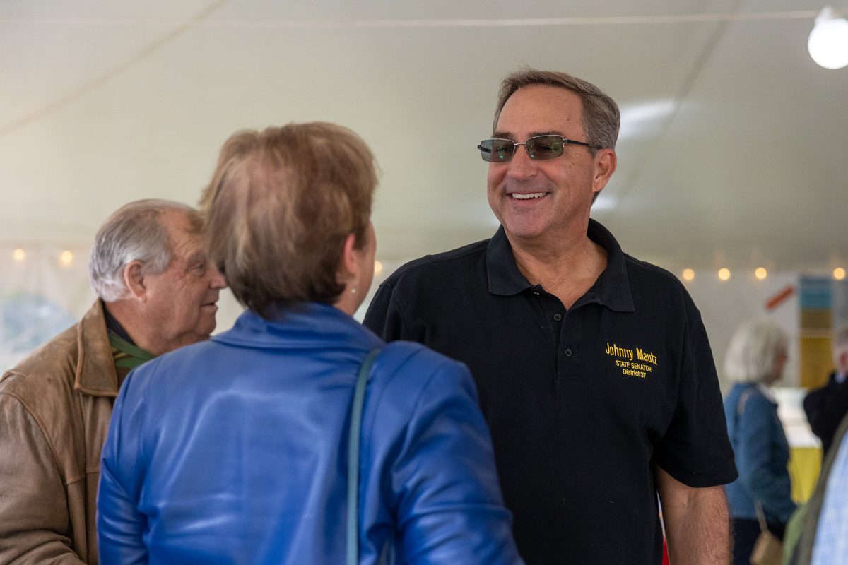 Senator Mautz at a community event on the Eastern Shore